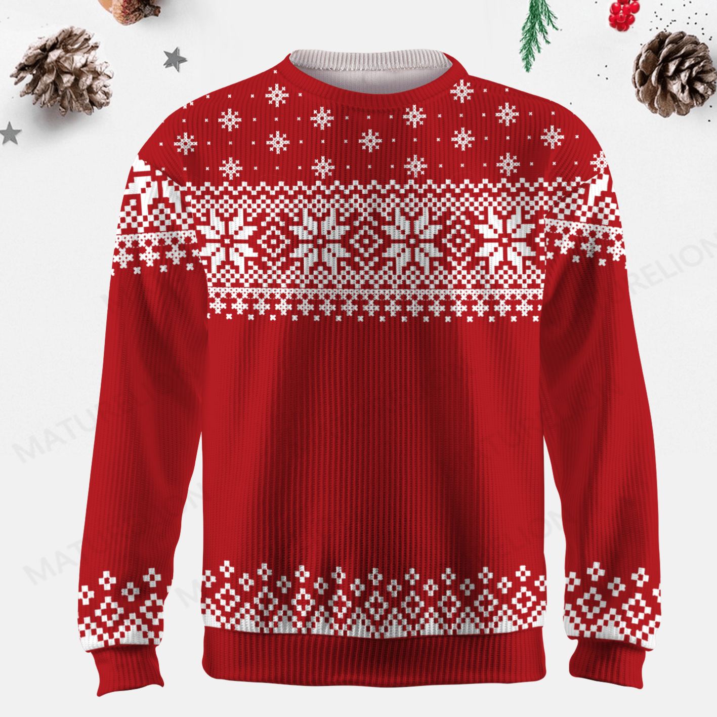 Maturelion Men's Sweater Timeless Design Fair Isle Sweater