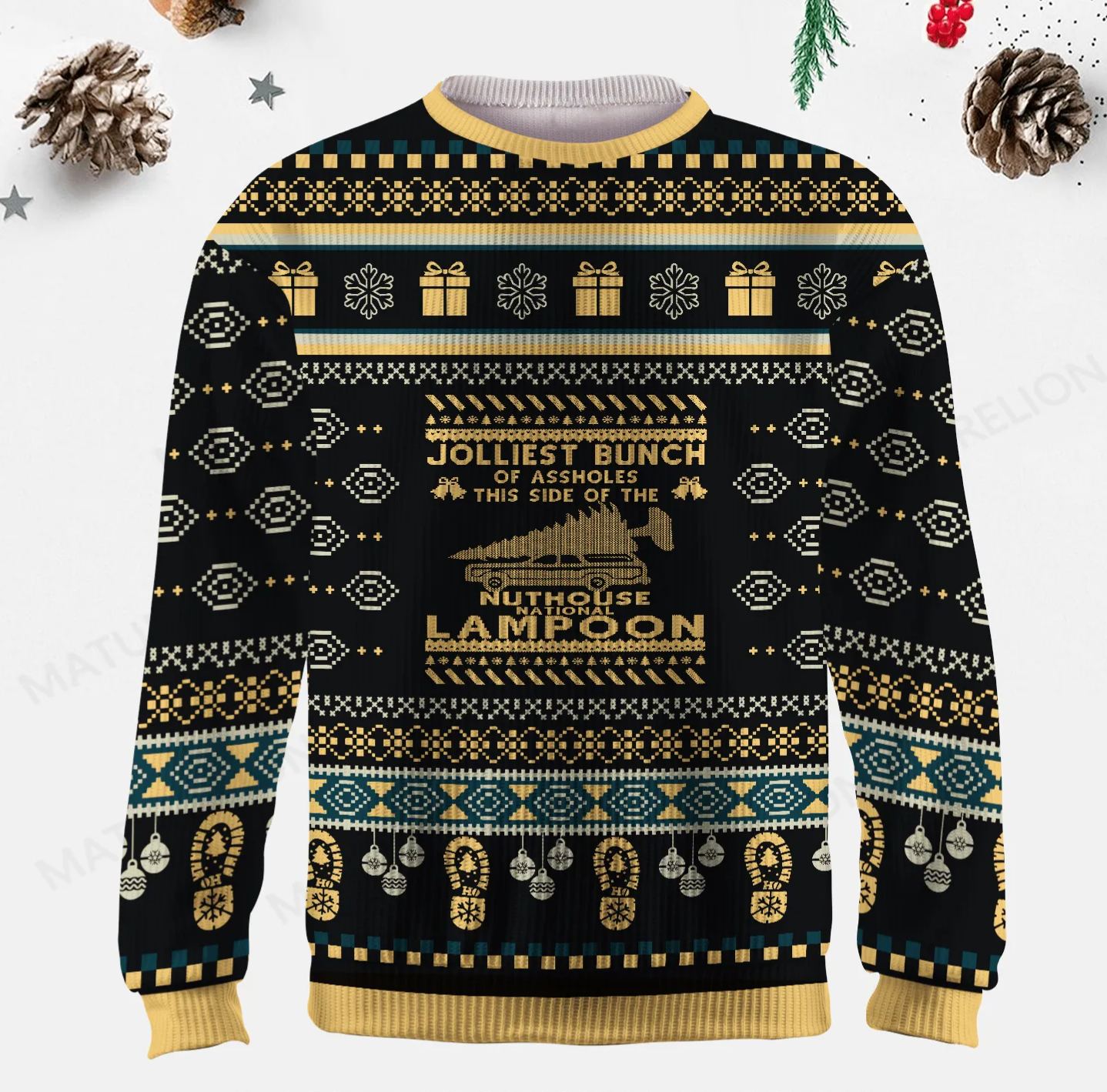Maturelion Colliest Bunch Of Assholes This Side Of The Nuthouse National Lampoon Ugly Sweater