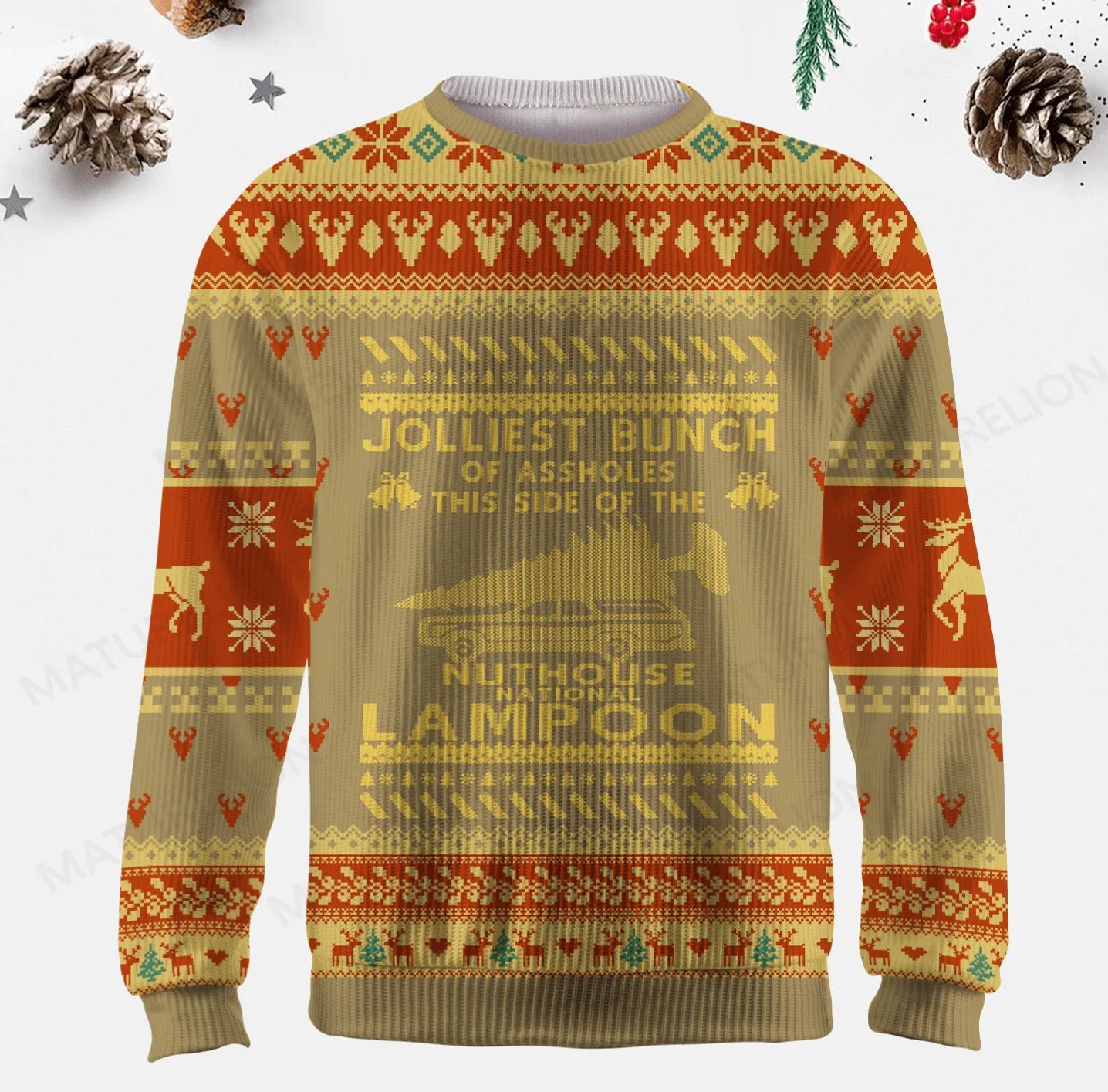 Maturelion Colliest Bunch Of Assholes This Side Of The Nuthouse National Lampoon Ugly Sweater