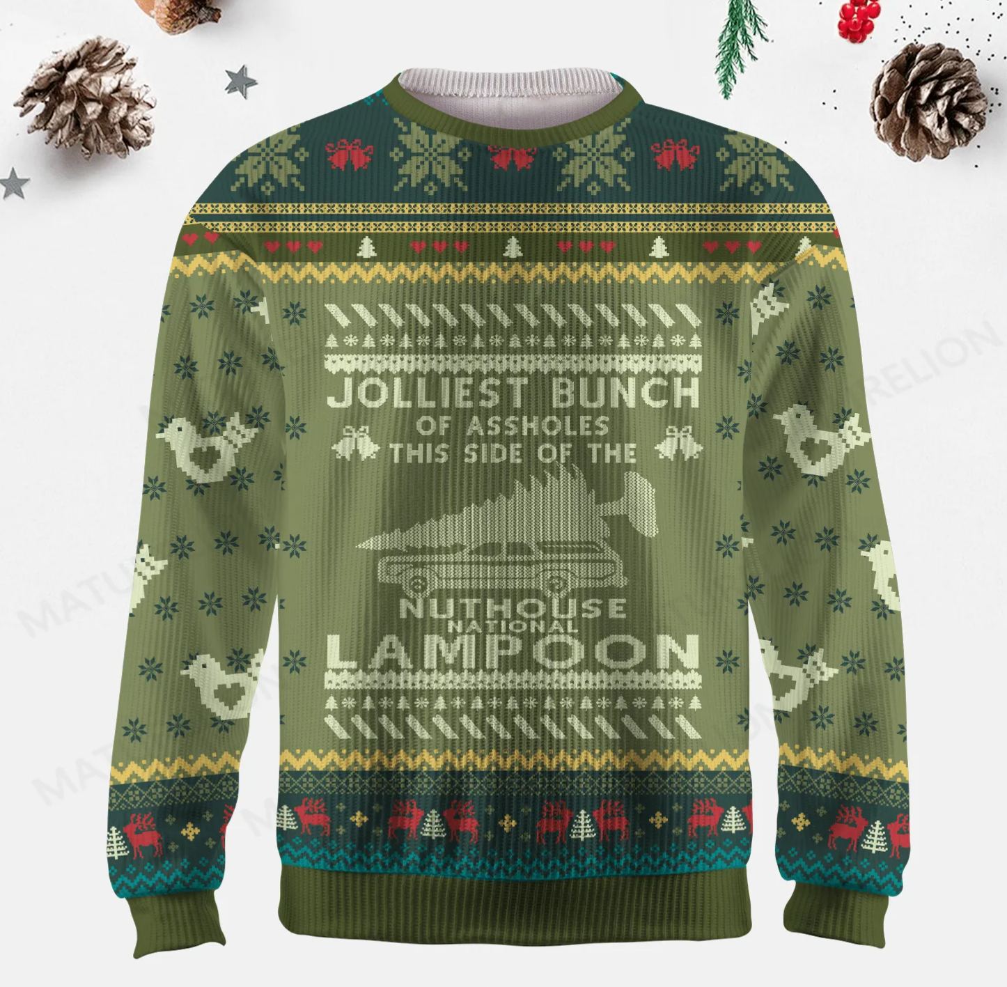 Maturelion Colliest Bunch Of Assholes This Side Of The Nuthouse National Lampoon Ugly Sweater