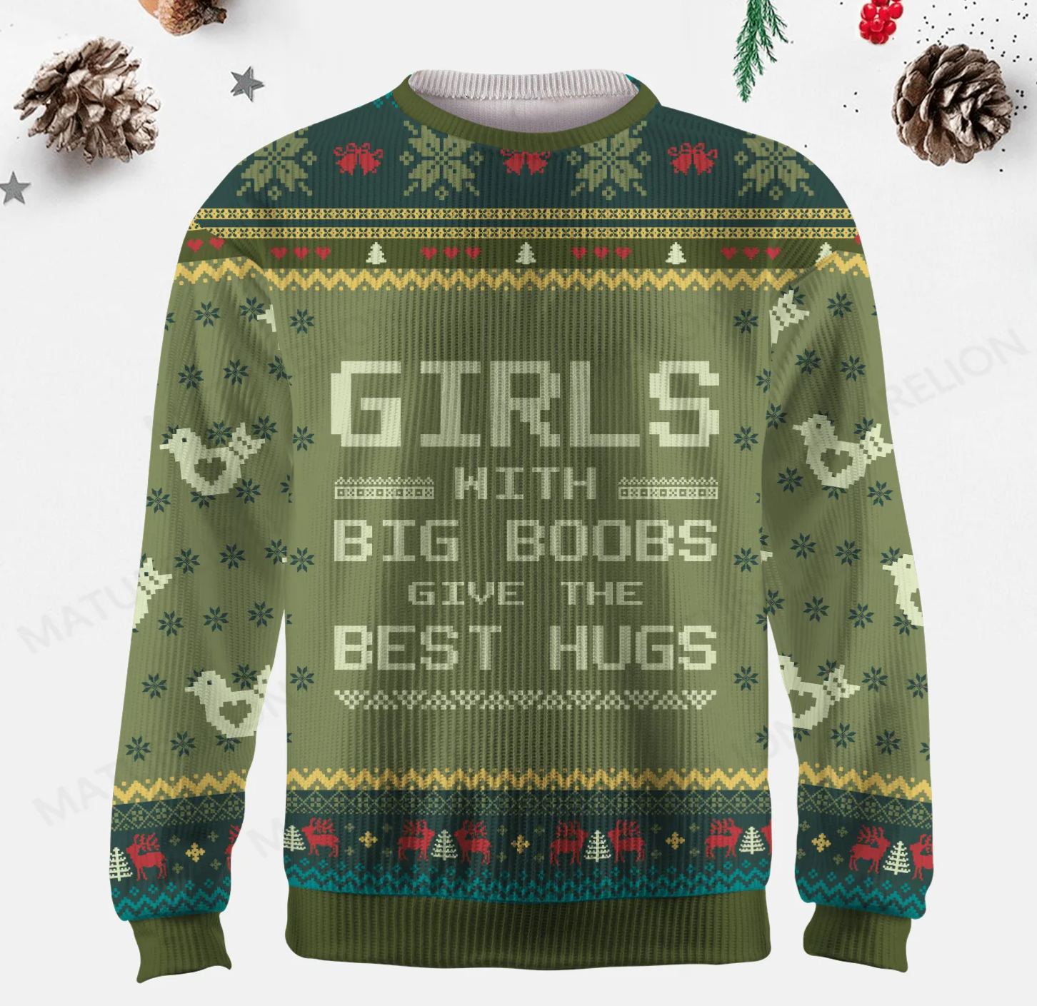 Maturelion Girls With Big Boobs Give The Best Hugs Ugly Sweater