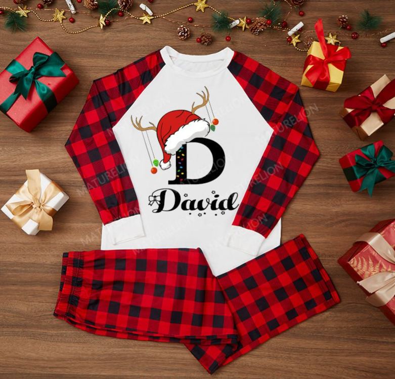 Maturelion Custom Sleepwear Family Christmas 2025 Holiday Funny Sleepwear
