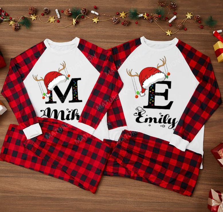 Maturelion Custom Sleepwear Family Christmas 2025 Holiday Funny Sleepwear