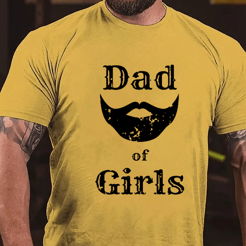 Dad Of Girls Cotton T-shirt-Maturelion