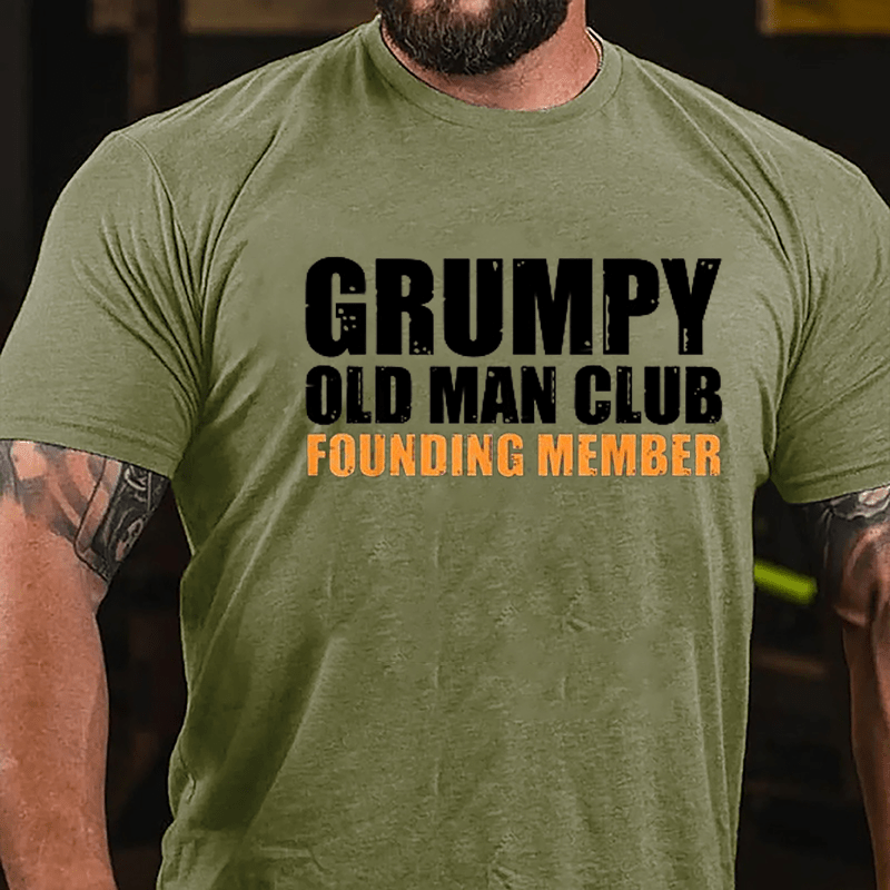 Grumpy Old Man Club Founding Member Men's Cotton T-shirt-Maturelion