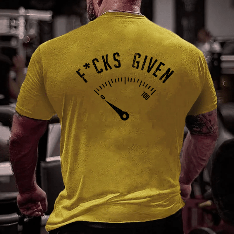 F*cks Given Print Cotton T-shirt (Free Customization)-Maturelion