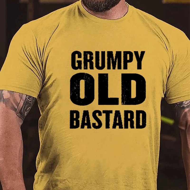 Grumpy Old Bastard Cotton T-shirt-Maturelion