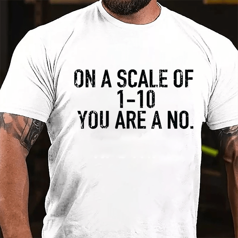 On A Scale Of 1-10 You Are A No. Sarcastic Funny Cotton T-shirt-Maturelion