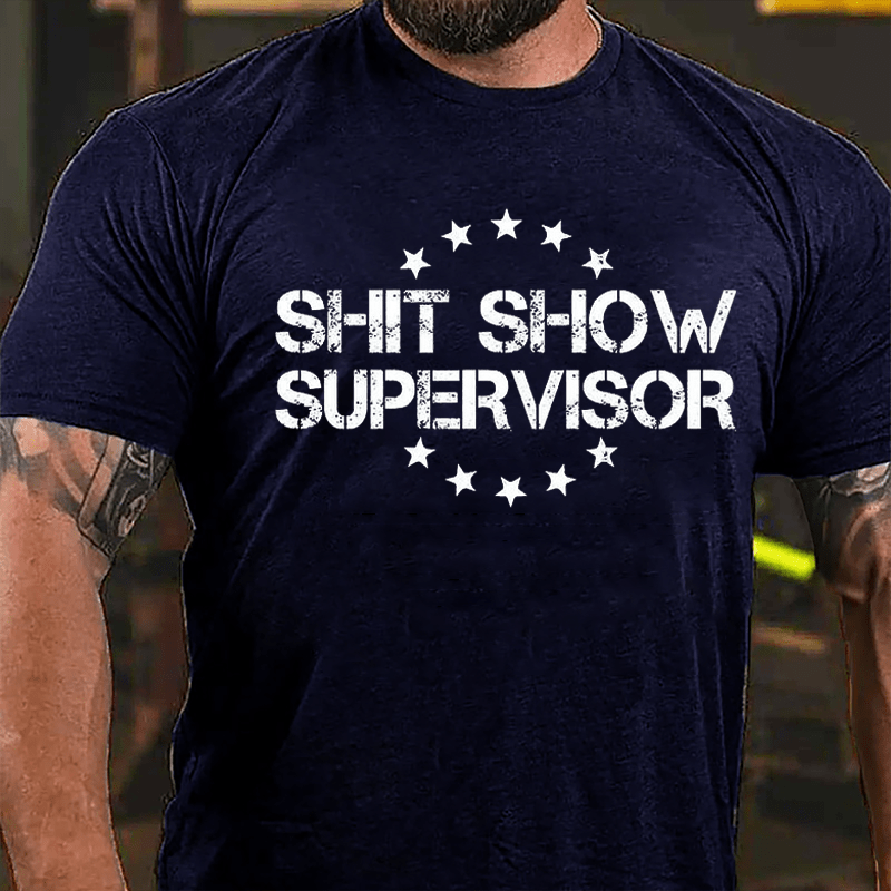 Shit Show Supervisor Men's Cotton T-shirt-Maturelion