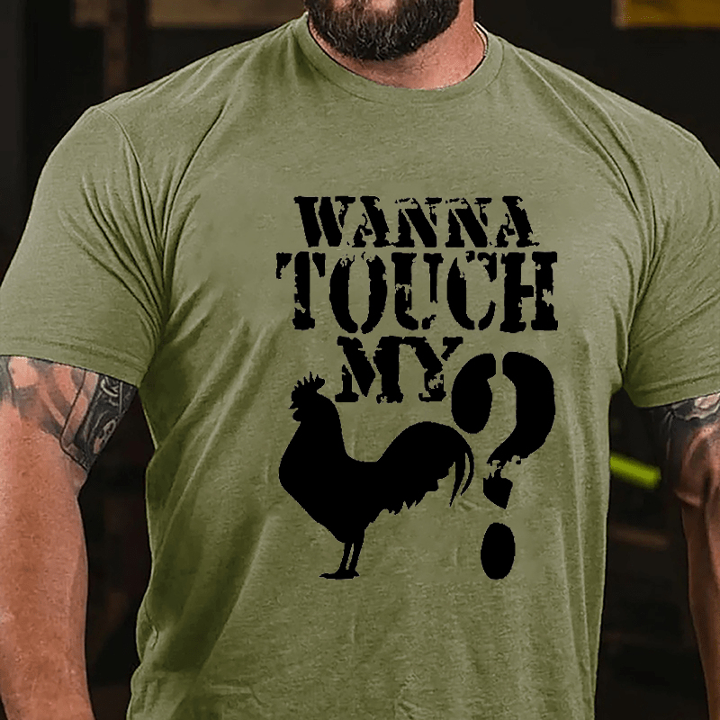 Wanna Touch My Cock? Cotton T-shirt-Maturelion