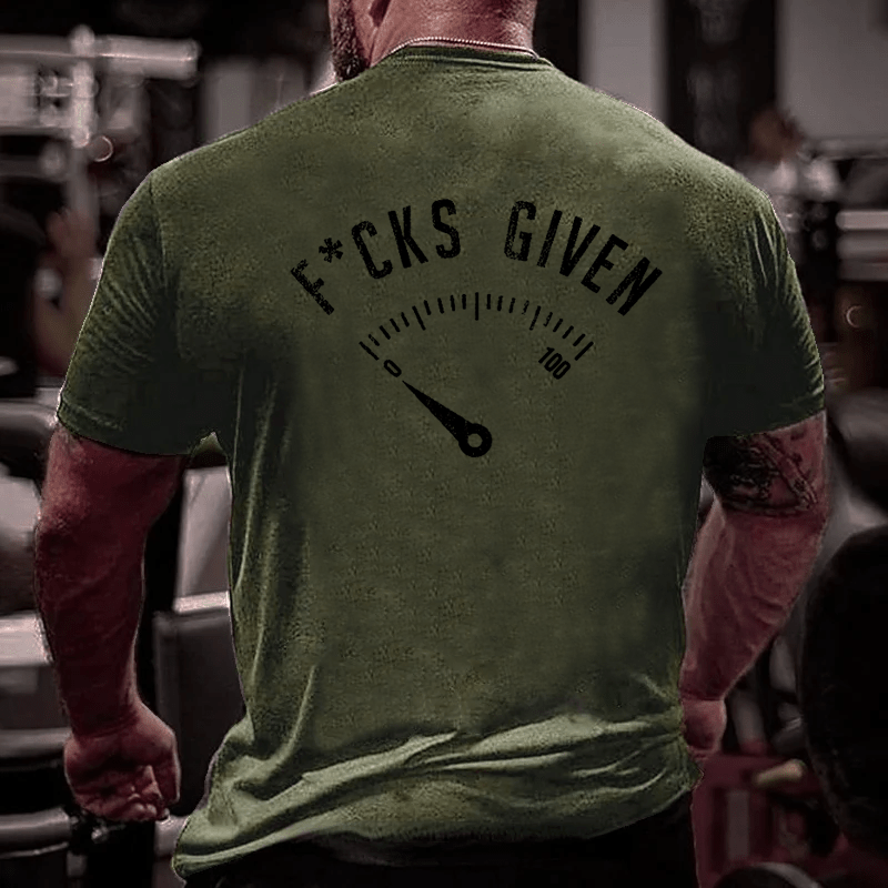 F*cks Given Print Cotton T-shirt (Free Customization)-Maturelion