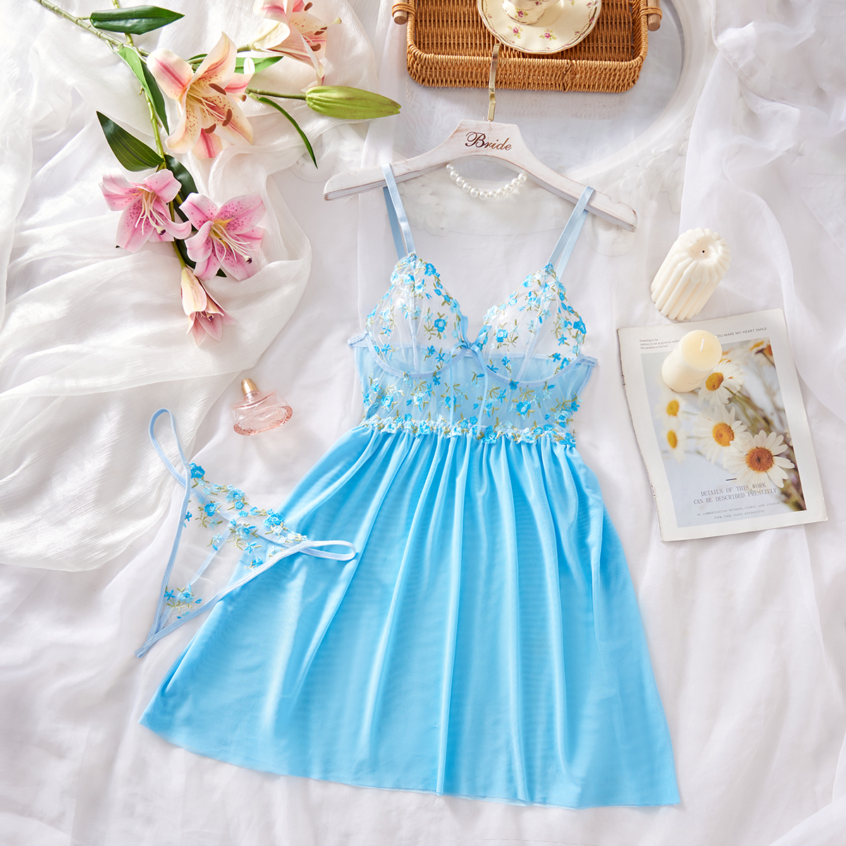 Embroidered nightgown#1