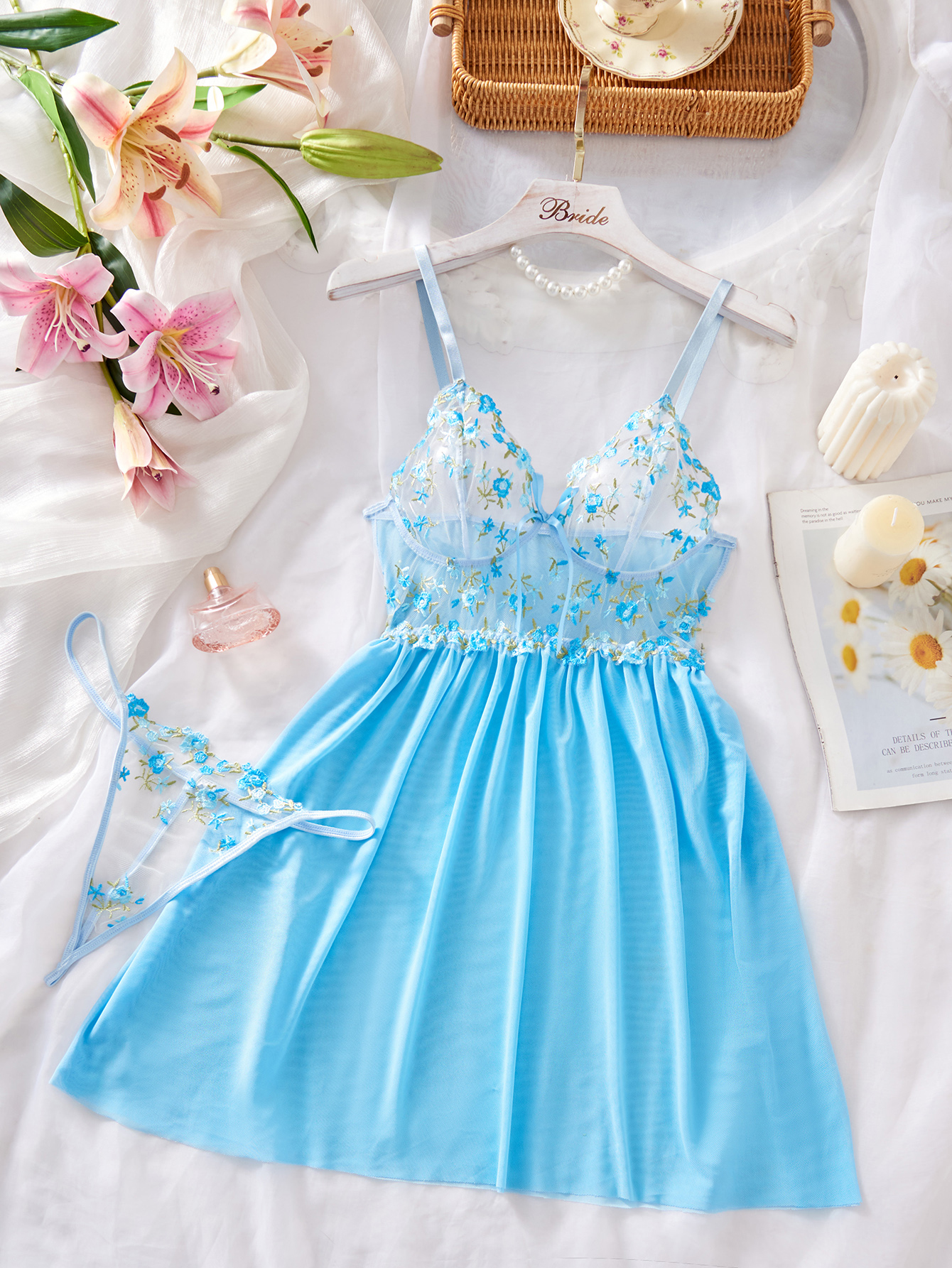 Embroidered nightgown#1