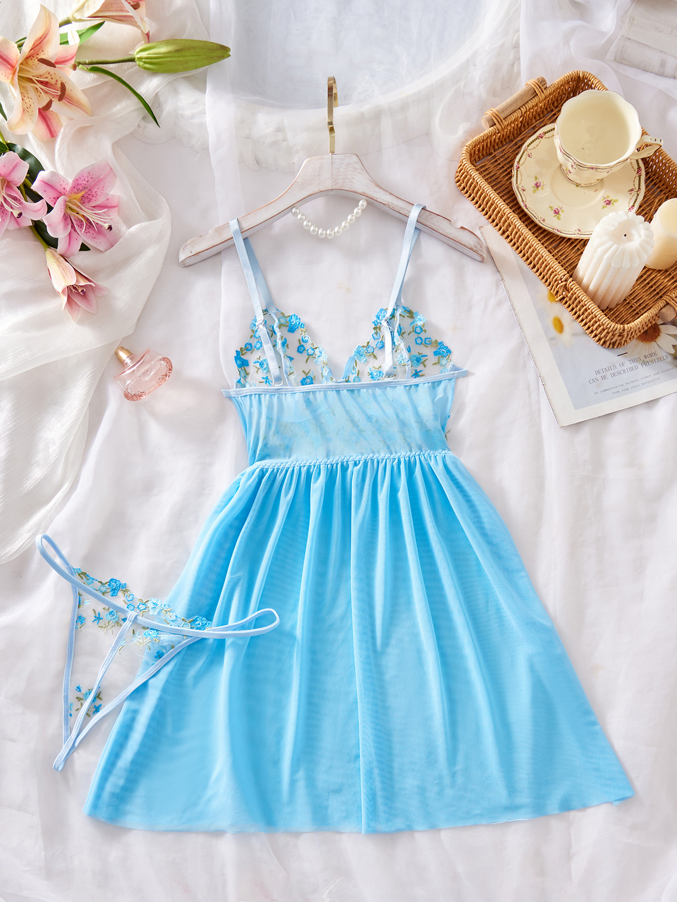 Embroidered nightgown#1