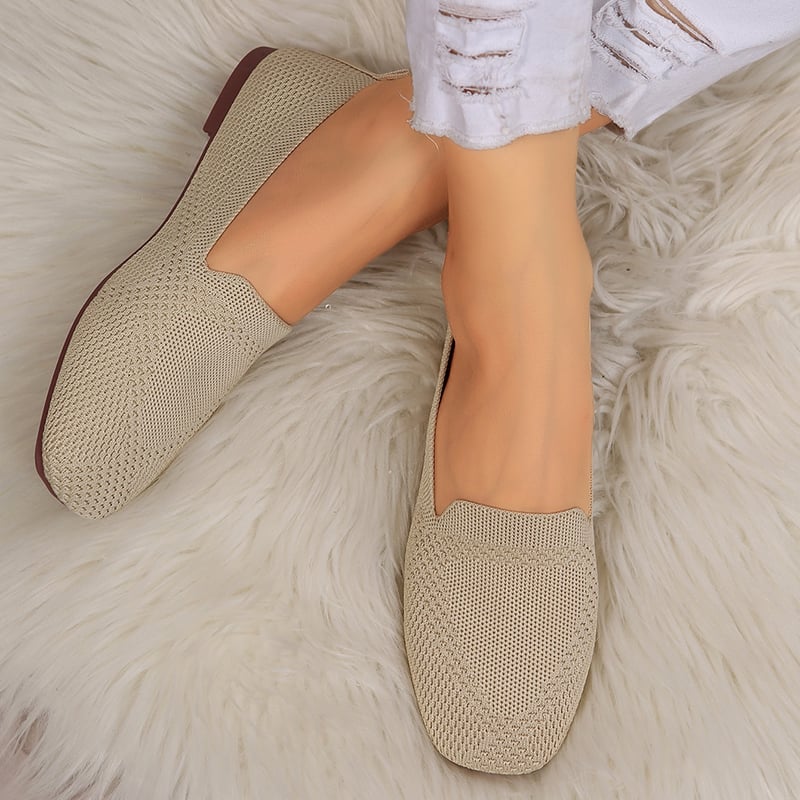 Casual Weave Women's Flat Shoes-POIULTD