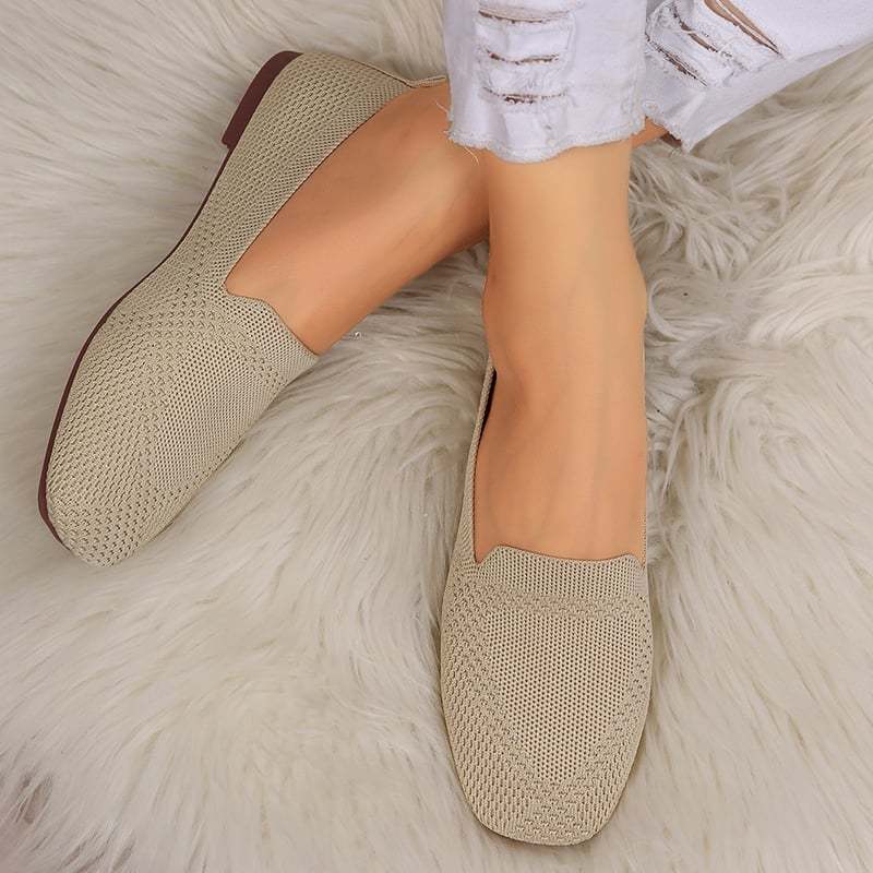 Casual Weave Women's Flat Shoes-POIULTD