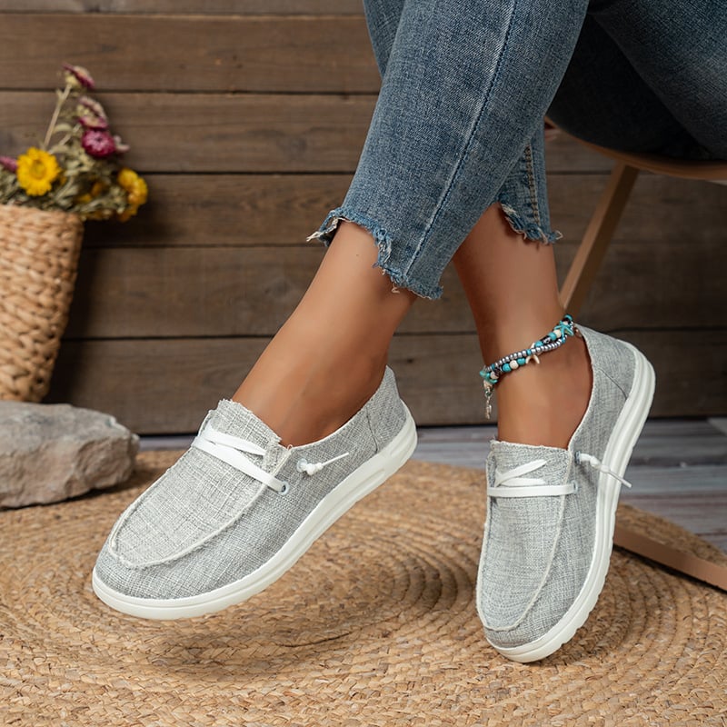 Casual Flat Women's Canvas Shoes-POIULTD