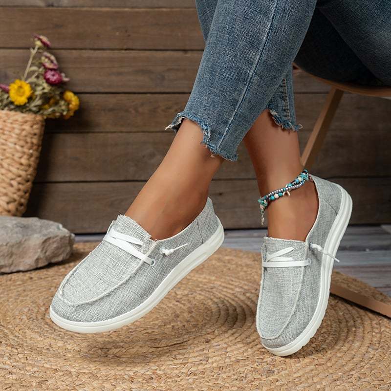 Casual Flat Women's Canvas Shoes-POIULTD