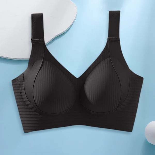🎉Last Day -🏆️Women's Ribbed Push Up Adjustable Wireless Bra-POIULTD