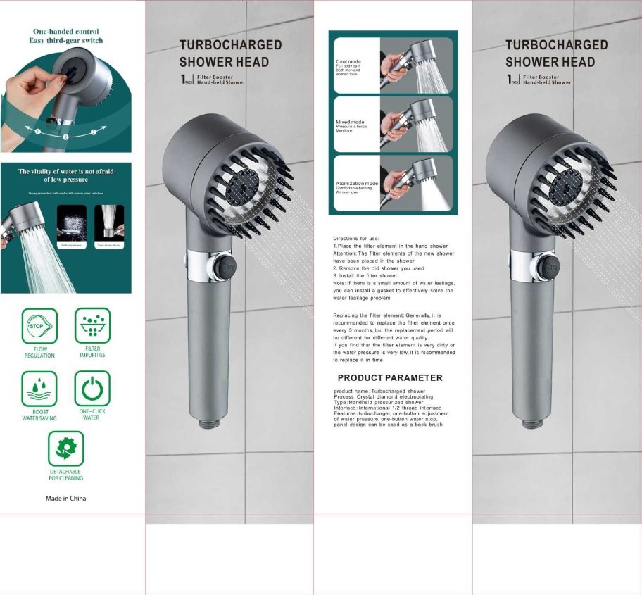 🚀HOT SALE -- 3 Modles Adjustment High Pressure Water Massage Shower