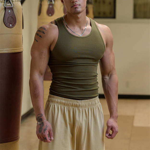 Men's Sleeveless T-shirt-POIULTD