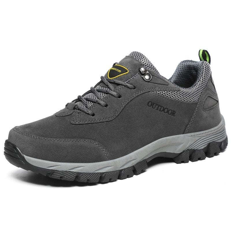 Men's Casual Leather Good Arch Support & Non-slip Outdoor  Breathable Walking Shoes-POIULTD