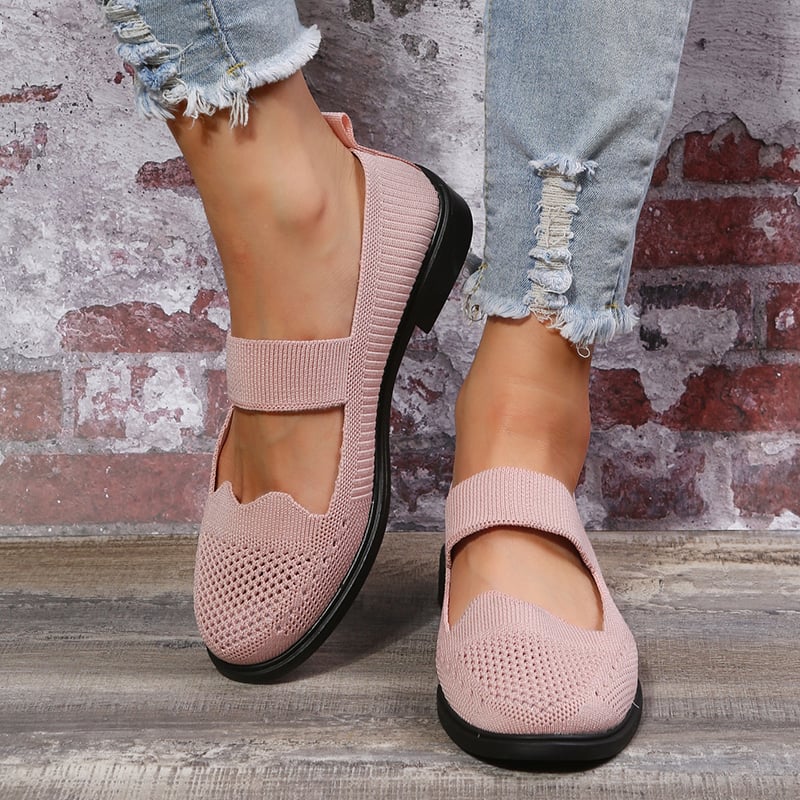 Casual Stretch Flat Women's Flyknit Shoes-POIULTD