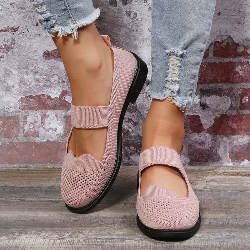 Casual Stretch Flat Women's Flyknit Shoes-POIULTD