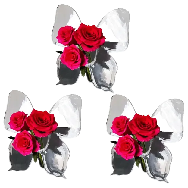 3x Bloomfly Vase-POIULTD