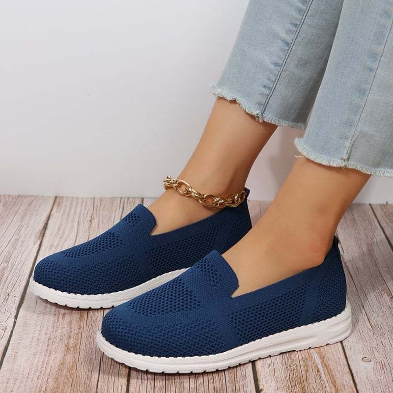 Casual Soft Sole Hollow Out Weave Women's Flat Shoes-POIULTD
