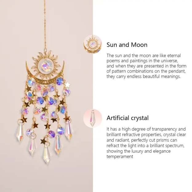 ✨Crystal Sun Catcher, lndoor Outdoor Decor for Window Bedroom Courtyard Garden☪️-POIULTD