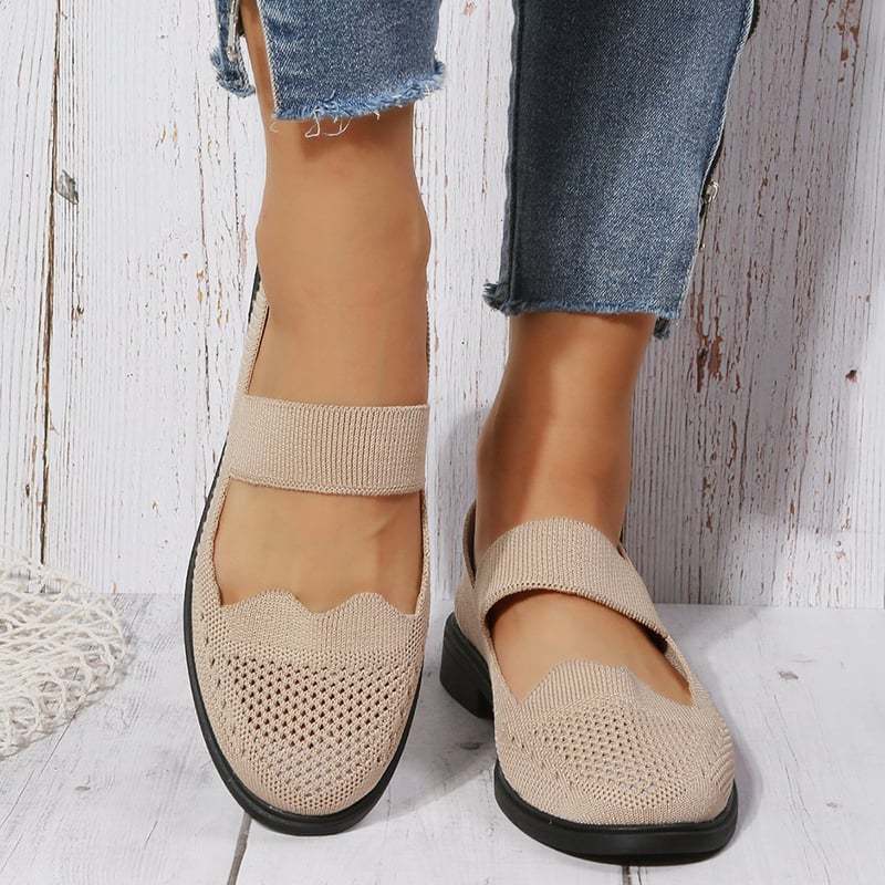 Casual Stretch Flat Women's Flyknit Shoes-POIULTD