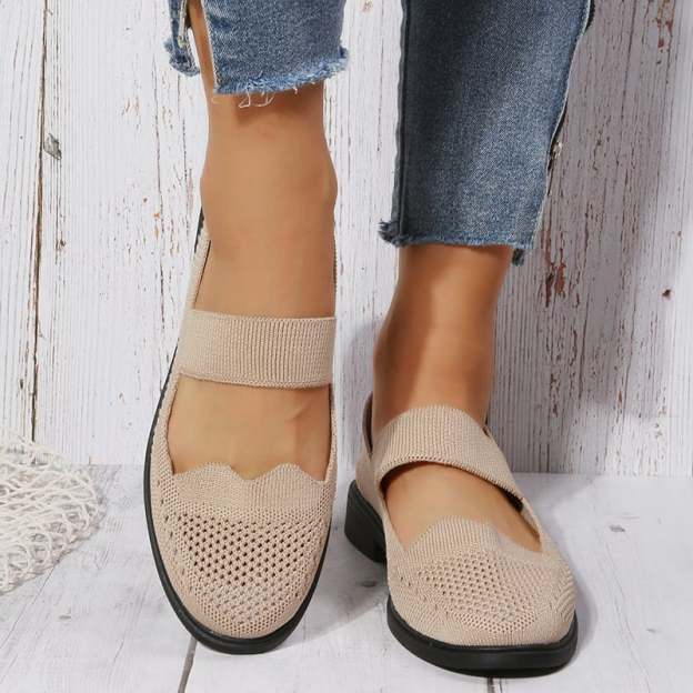 Casual Stretch Flat Women's Flyknit Shoes-POIULTD