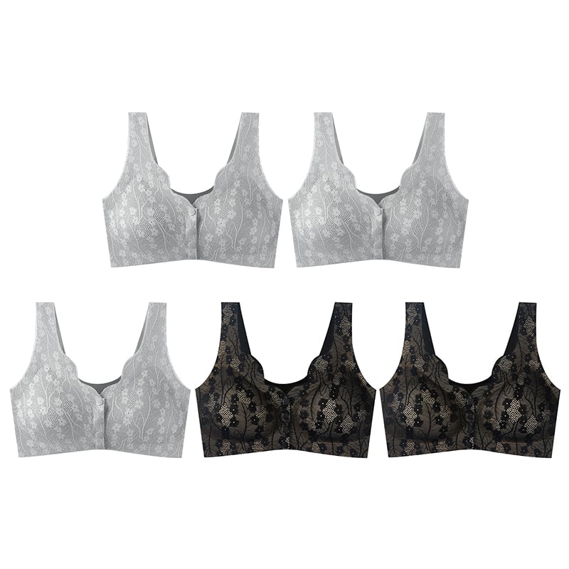 🔥Buy 1 Get 2 Free (3PCS) - Comfortable & Convenient Front Button Bra-POIULTD