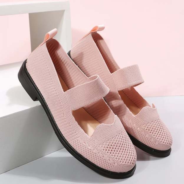 Casual Stretch Flat Women's Flyknit Shoes-POIULTD