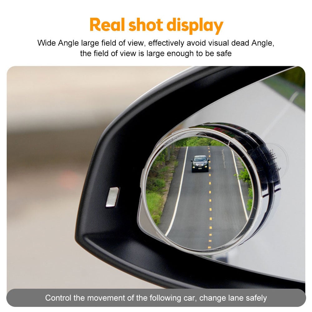 Suction Cup Car Convex Blind Spot Mirror (1 Set / 2 Pcs)-POIULTD