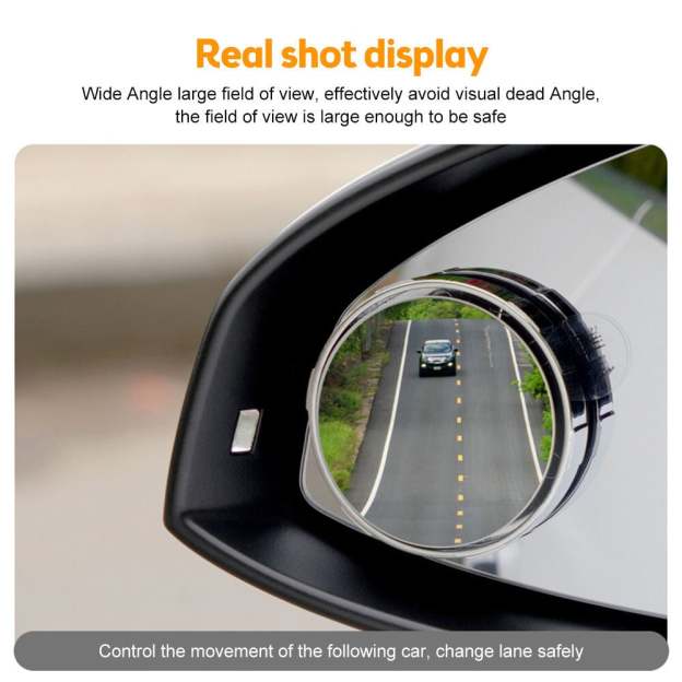 Suction Cup Car Convex Blind Spot Mirror (1 Set / 2 Pcs)-POIULTD