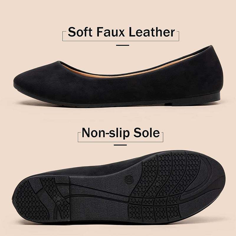 Casual Suede  Women's Flat Pumps Shoes-POIULTD