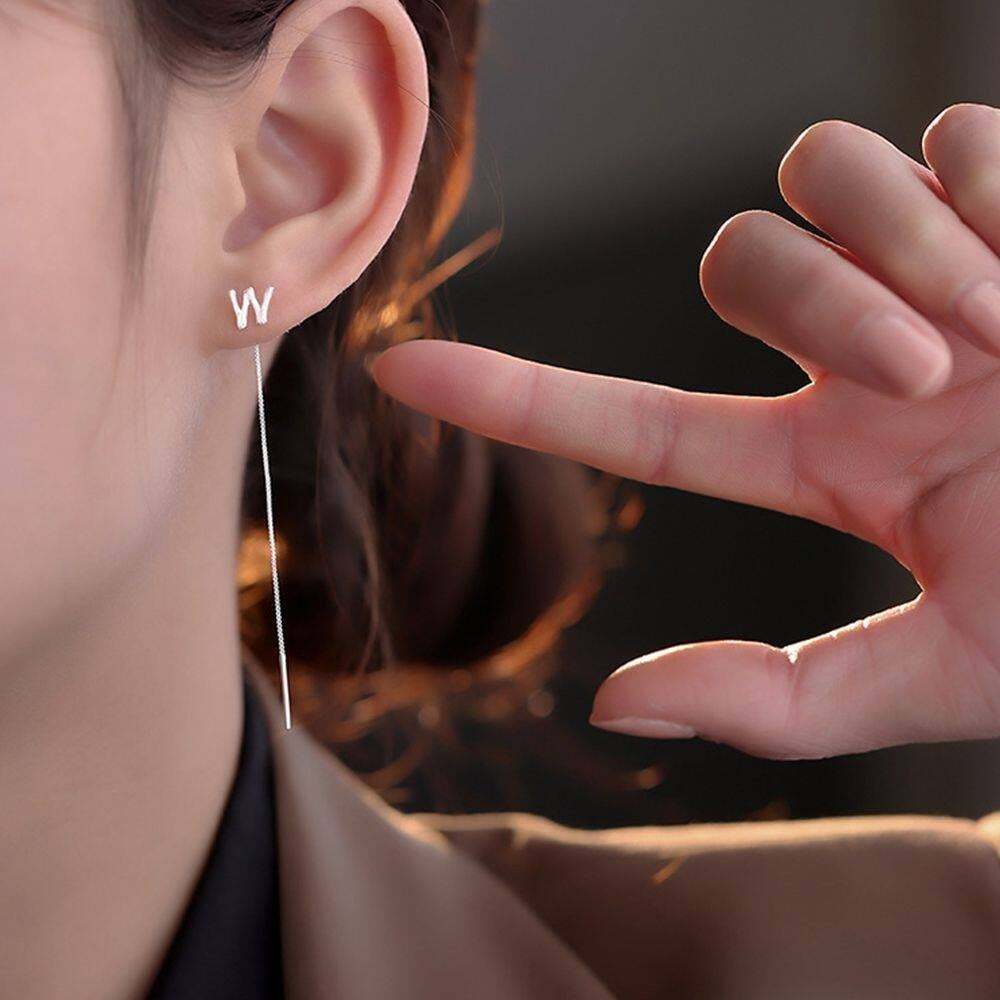 Shiny Alphabet Earrings-POIULTD