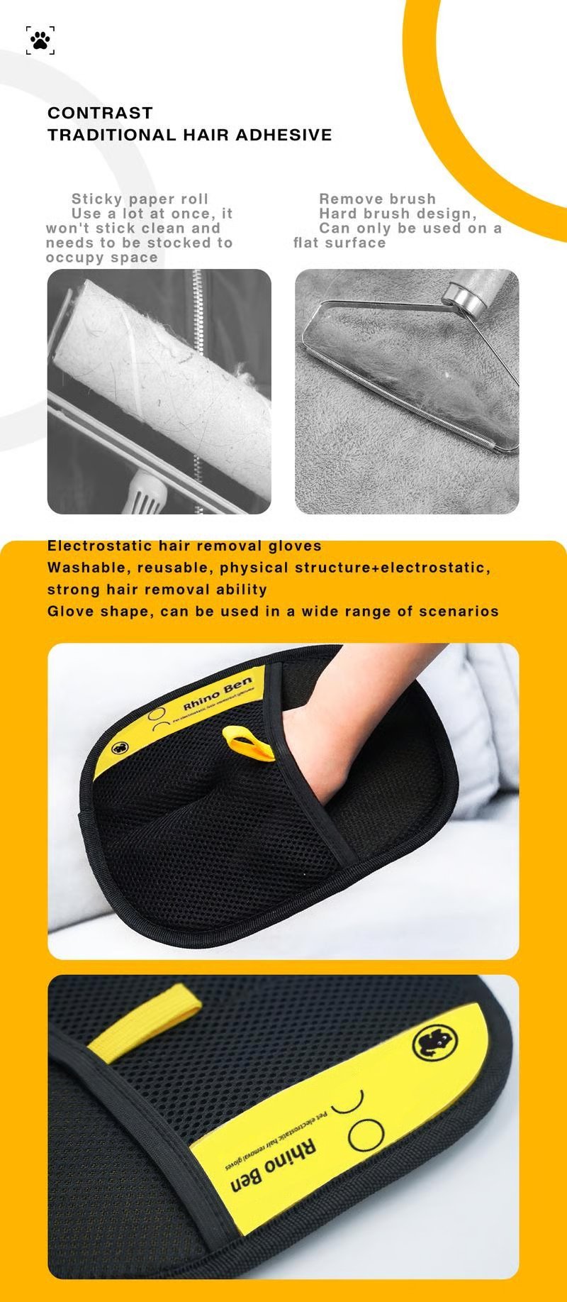 ❤✨Last Day Promotion 49% OFF - Pet hair remover Electrostatic gloves