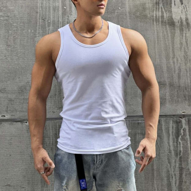 Men's Sleeveless T-shirt-POIULTD