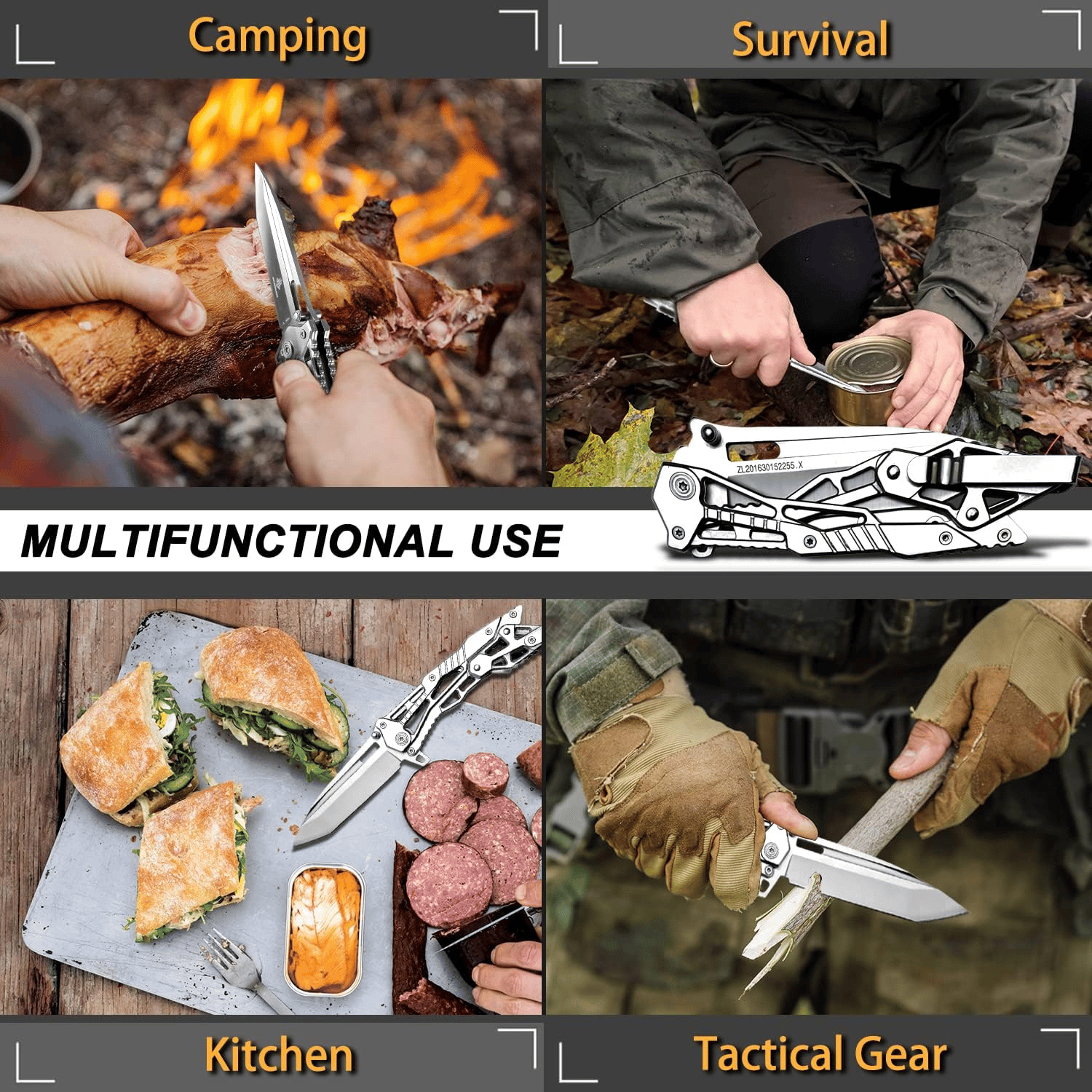 🎁NAXFUSS Mechanical Folding Knife Tactical Small Folding Knife-POIULTD