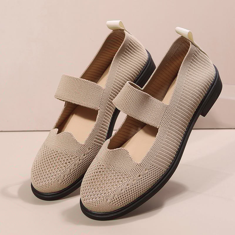 Casual Stretch Flat Women's Flyknit Shoes-POIULTD