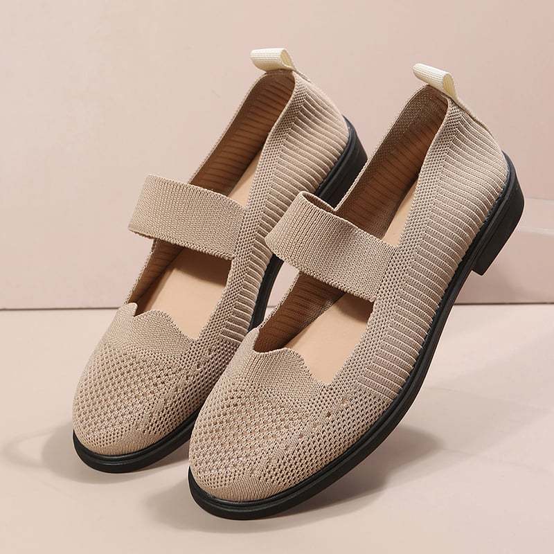 Casual Stretch Flat Women's Flyknit Shoes-POIULTD