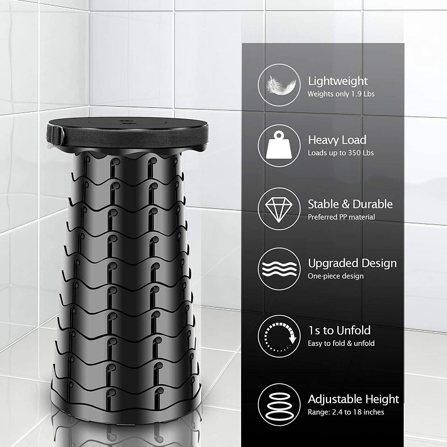 2025 Upgraded Retractable Folding Stool(🔥Semi-Annual Sale - 50% OFF + Buy 2 Free Shipping)-POIULTD