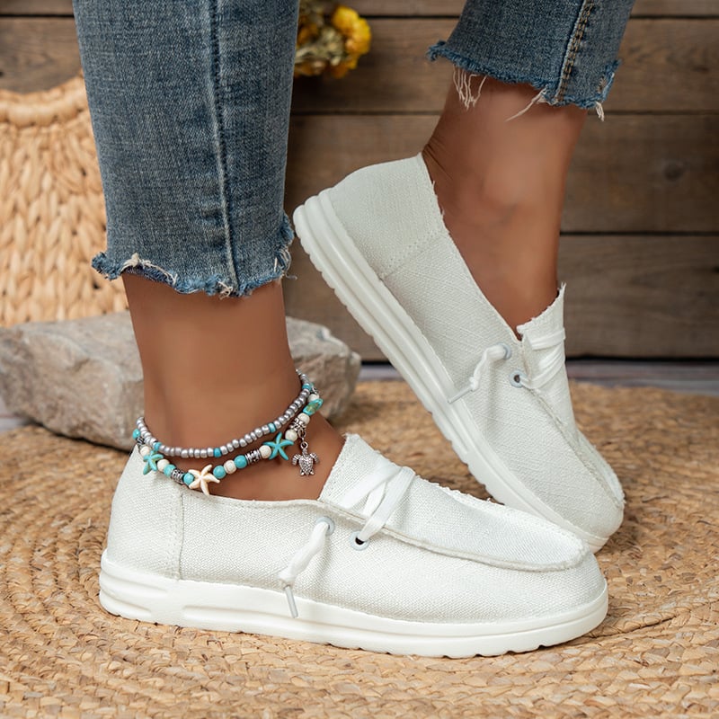 Casual Flat Women's Canvas Shoes-POIULTD