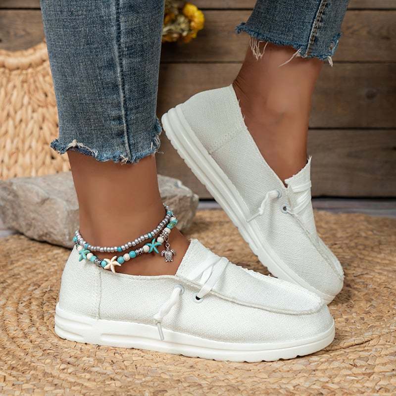 Casual Flat Women's Canvas Shoes-POIULTD