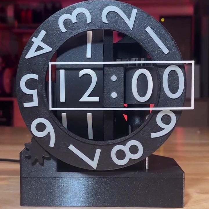 🔥Unique Modern 3D Printed Desktop Triaxial Numechron Clock⏲️-POIULTD