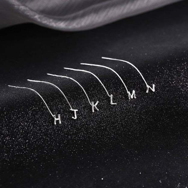 Shiny Alphabet Earrings-POIULTD