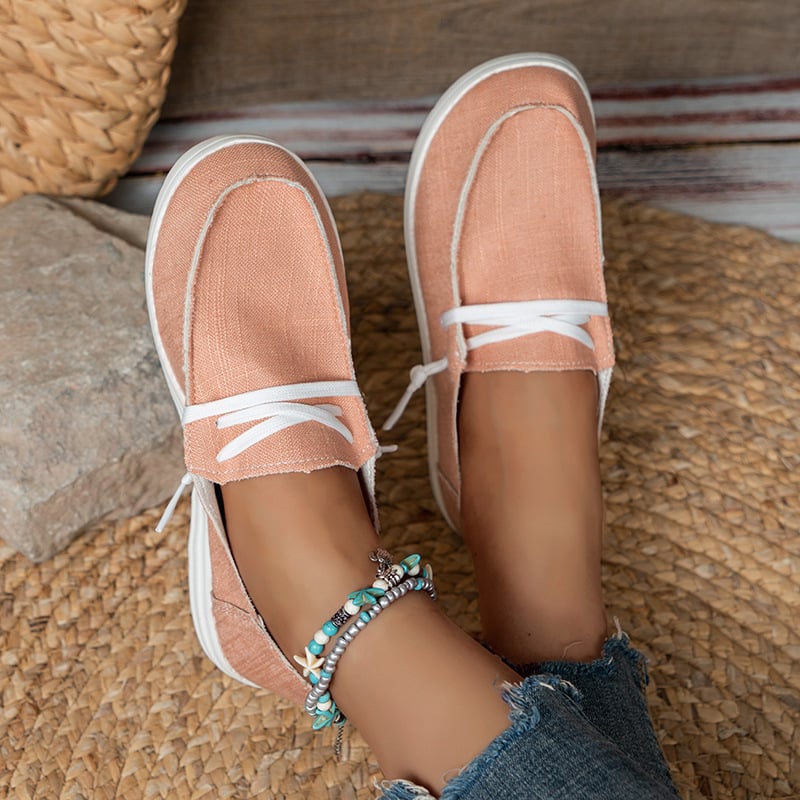 Casual Flat Women's Canvas Shoes-POIULTD